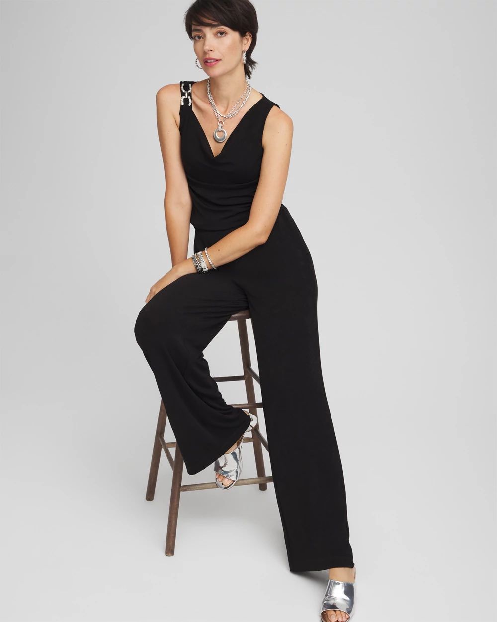 Travelers™ Drape Neck Jumpsuit | Chico's